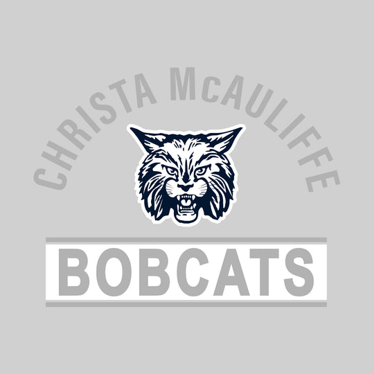 CMMS Bobcats - Spirit Wear - Arched Christa McAuliffe with Mascot and Boxed Bobcats