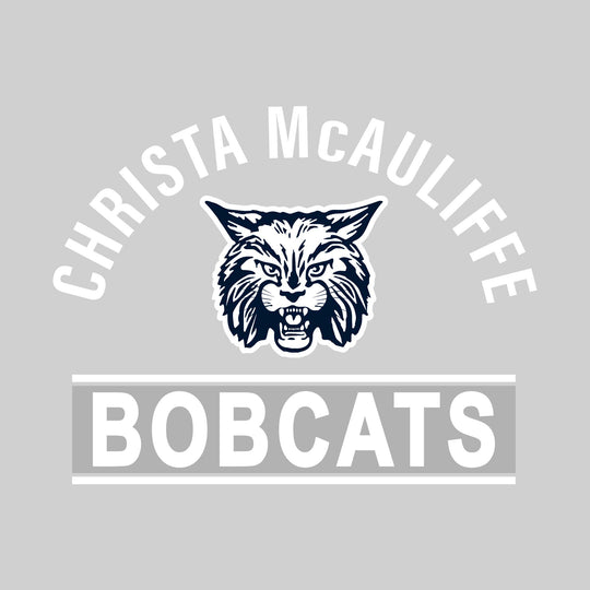 CMMS Bobcats - Spirit Wear - Arched Christa McAuliffe with Mascot and Boxed Bobcats