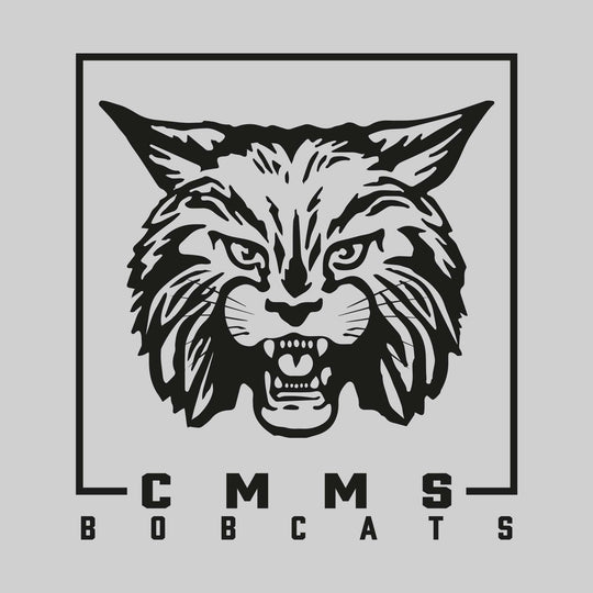 CMMS Bobcats - Spirit Wear - Boxed Masoct with School Name
