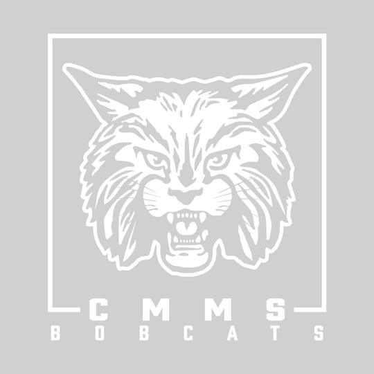 CMMS Bobcats - Spirit Wear - Boxed Masoct with School Name