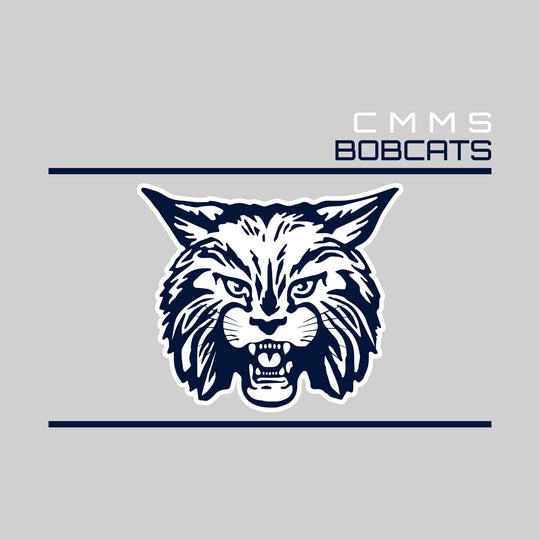 CMMS Bobcats - Spirit Wear - Bracketed Mascot with Upper Right School Name