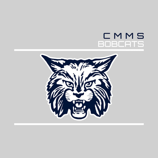 CMMS Bobcats - Spirit Wear - Bracketed Mascot with Upper Right School Name
