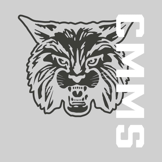 CMMS Bobcats - Spirit Wear - Vertical School Name with Outlined Mascot