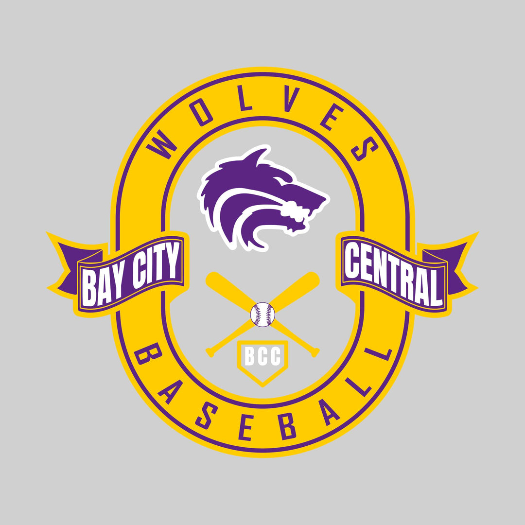 Central Wolves - Baseball/Softball - Oval with Banners