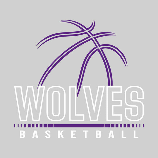 Central Wolves - Basketball - Basketball Grooves with Team Name