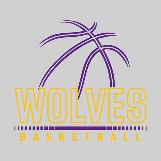 Central Wolves - Basketball - Basketball Grooves with Team Name