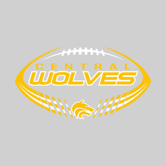Central Wolves - Football - Football Shape with Mascot