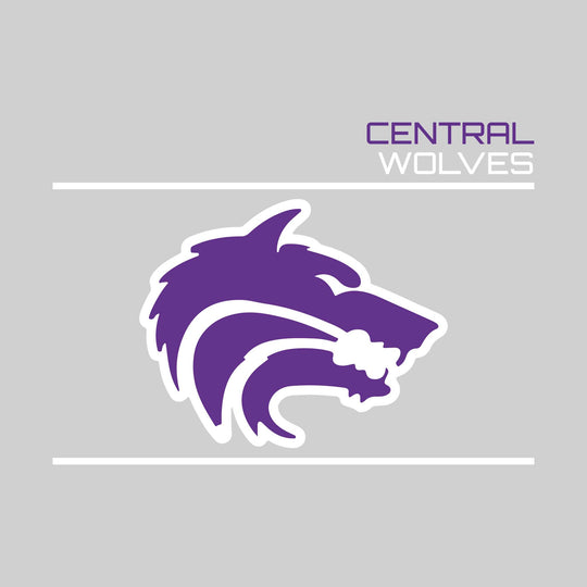 Central Wolves - Spirit Wear - Bracketed Mascot with Upper Right School Name