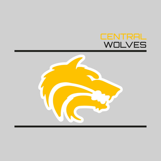 Central Wolves - Spirit Wear - Bracketed Mascot with Upper Right School Name