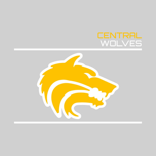 Central Wolves - Spirit Wear - Bracketed Mascot with Upper Right School Name