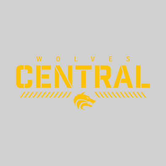 Central Wolves - Spirit Wear - Stenciled School Name with Mascot