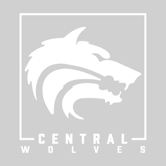 Central Wolves - Spirit Wear - Boxed Mascot with School Name
