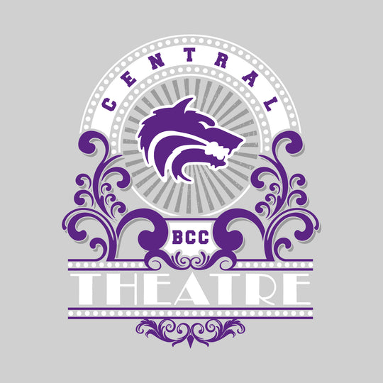 Central Wolves - Theatre - Vintage Sign with Lights & Filigree