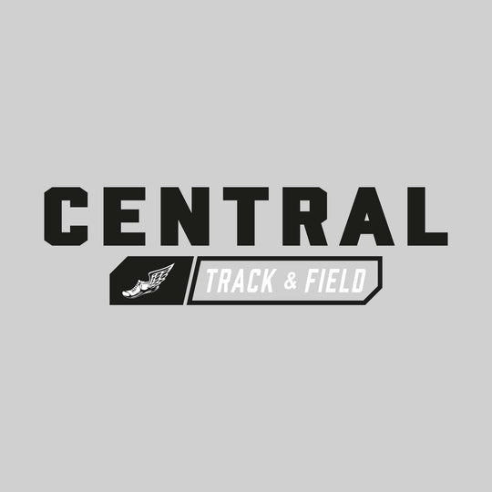 Central Wolves - Track & Field - School Name with Track & Field and Winged Shoe