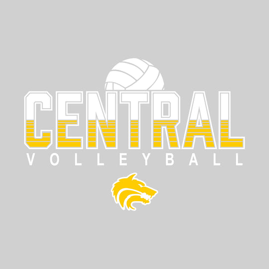 Central Wolves - Volleyball - Striped Central with Mascot