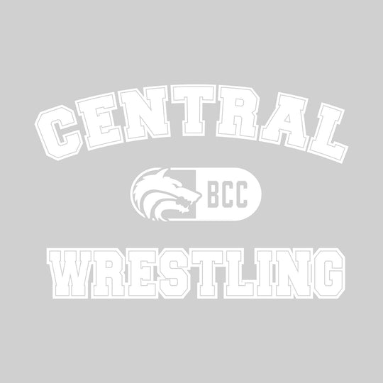Central Wolves - Wrestling - Arched School Name with Mascot and BCC