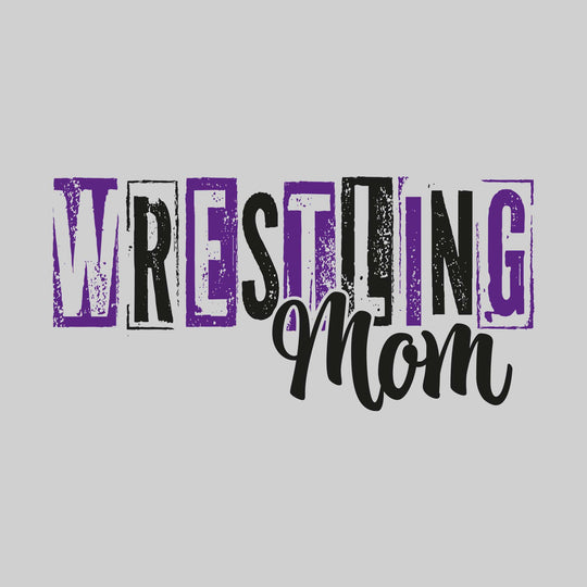 Central Wolves - Wrestling - Wrestling Mom - Eroded Stenciled Letters