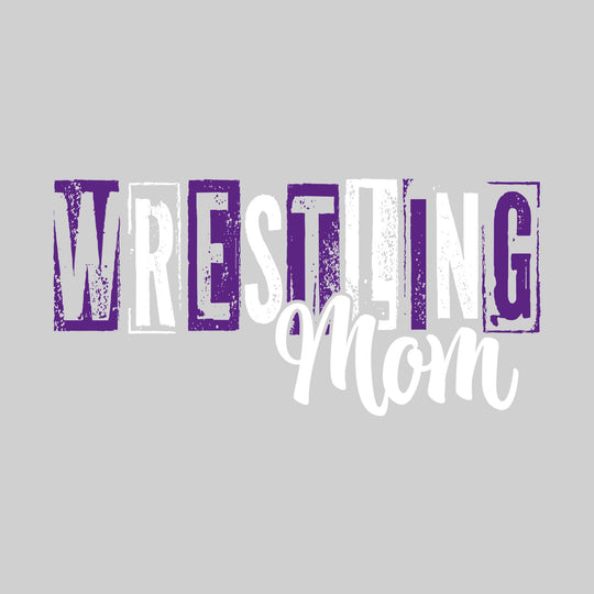 Central Wolves - Wrestling - Wrestling Mom - Eroded Stenciled Letters