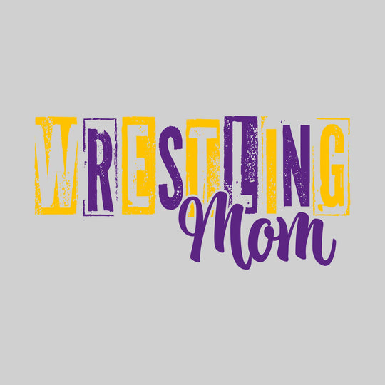 Central Wolves - Wrestling - Wrestling Mom - Eroded Stenciled Letters