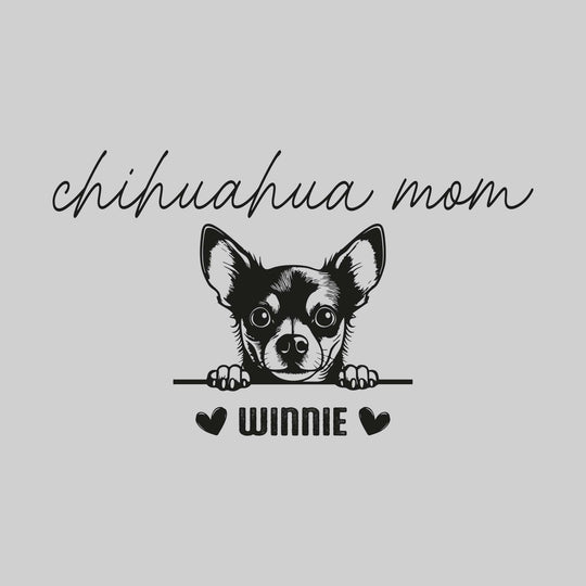 Dog Mom - Breed with Image and Pet Name - Pesonalized