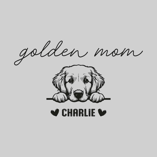 Dog Mom - Breed with Image and Pet Name - Pesonalized