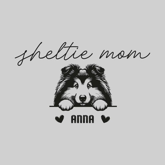 Dog Mom - Breed with Image and Pet Name - Pesonalized