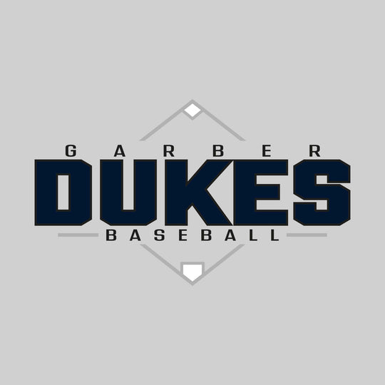 Garber Dukes - Baseball - Baseball Diamond with School Name