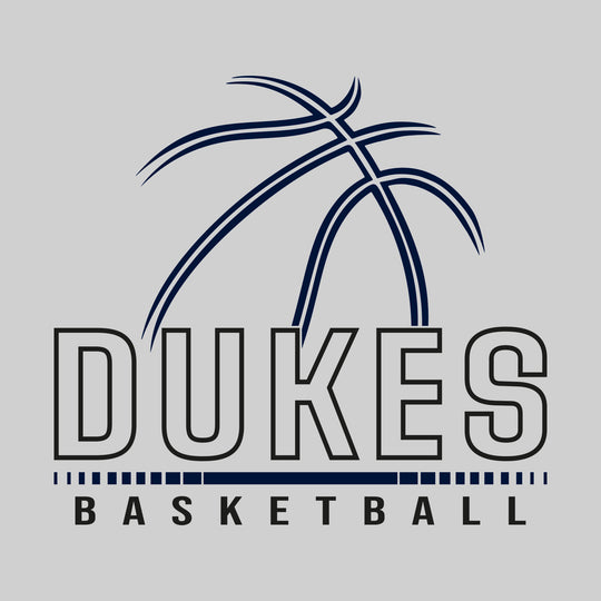 Garber Dukes - Basketball - Basketball Grooves with Team Name - Carolina Blue & Black