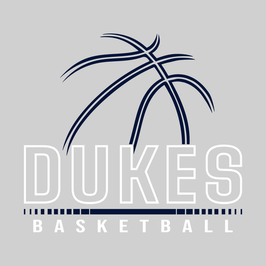 Garber Dukes - Basketball - Basketball Grooves with Team Name - Carolina Blue & Black