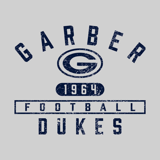 Garber Dukes - Football - Arched School Name over Mascot and Established Year