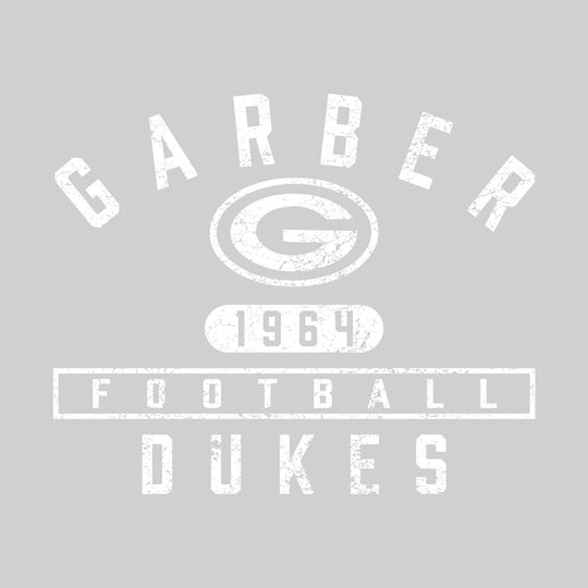Garber Dukes - Football - Arched School Name over Mascot and Established Year