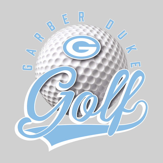 Garber Dukes - Golf - Arched School Name Over Golf Ball