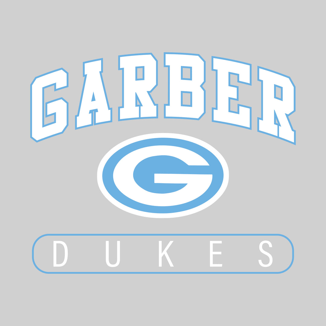 Garber Dukes - School Spirit Wear - Arched Garber with Mascot
