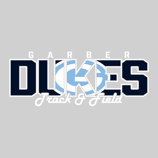 Garber Dukes - Track & Field - Dukes with Mascot Inset