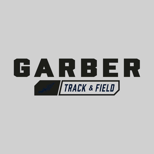 Garber Dukes - Track & Field - School Name with Track & Field and Winged Shoe