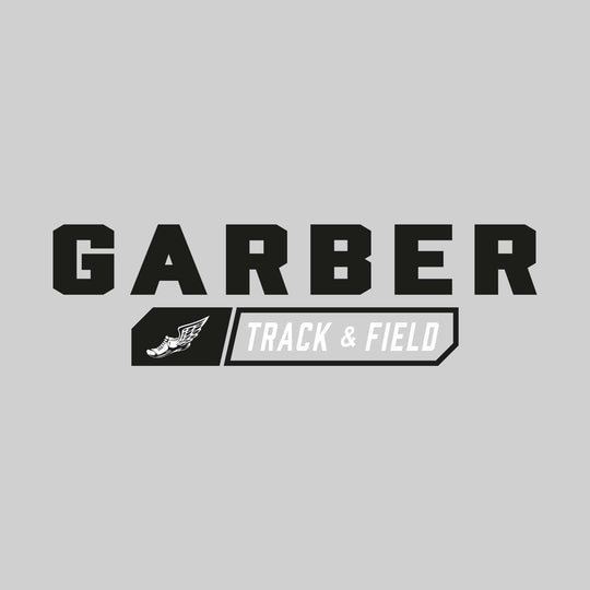 Garber Dukes - Track & Field - School Name with Track & Field and Winged Shoe