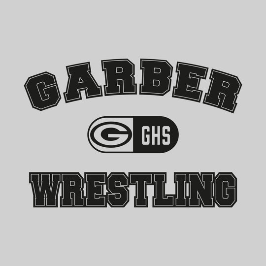 Garber Dukes - Wrestling - Arched School Name with Mascot and GHS