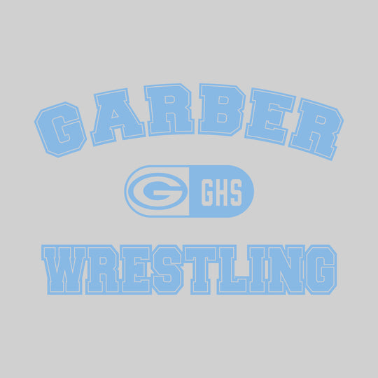 Garber Dukes - Wrestling - Arched School Name with Mascot and GHS