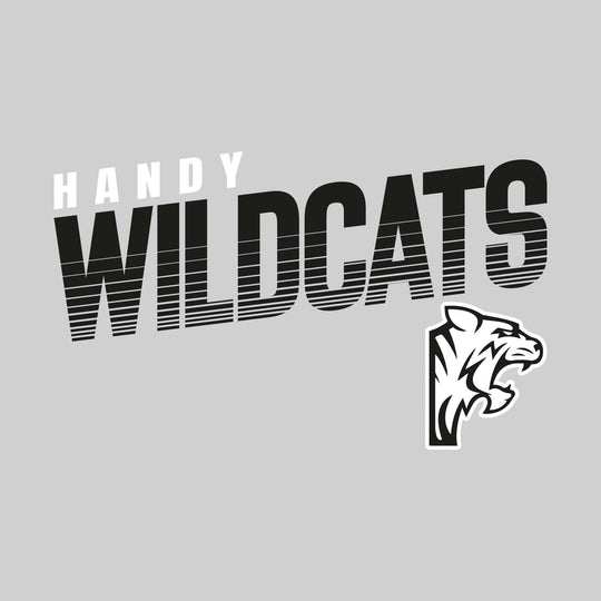 Handy Wildcats - Spirit Wear - Angled Striped Wildcats with Mascot