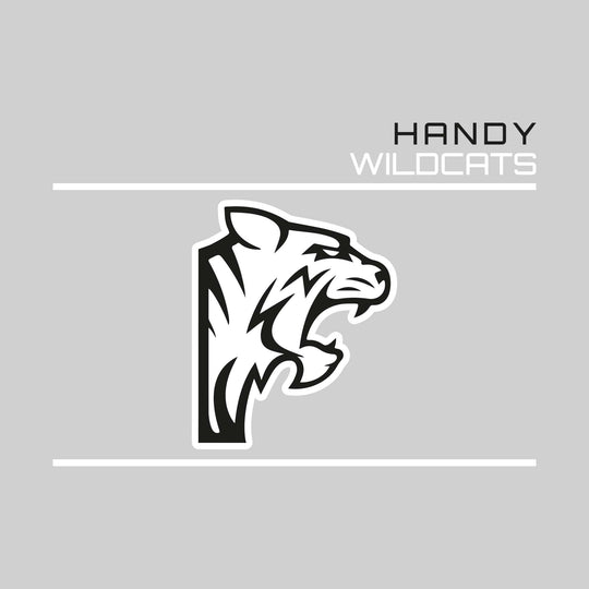 Handy Wildcats - Spirit Wear - Bracketed Mascot with Upper Right School Name