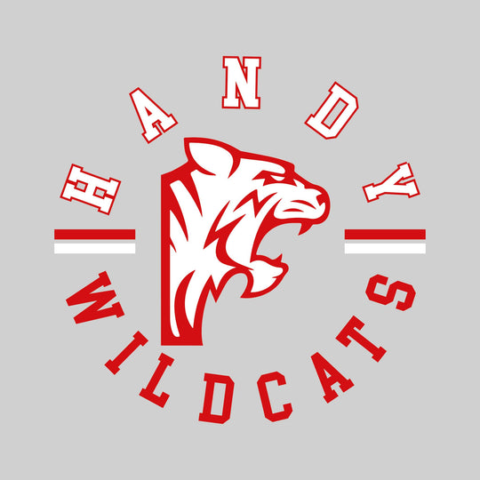 Handy Wildcats - Spirit Wear - Circular Text with Mascot