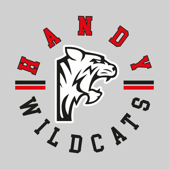 Handy Wildcats - Spirit Wear - Circular Text with Mascot