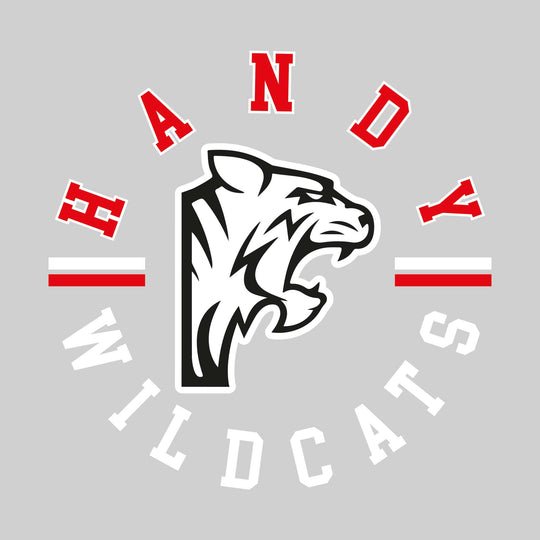 Handy Wildcats - Spirit Wear - Circular Text with Mascot