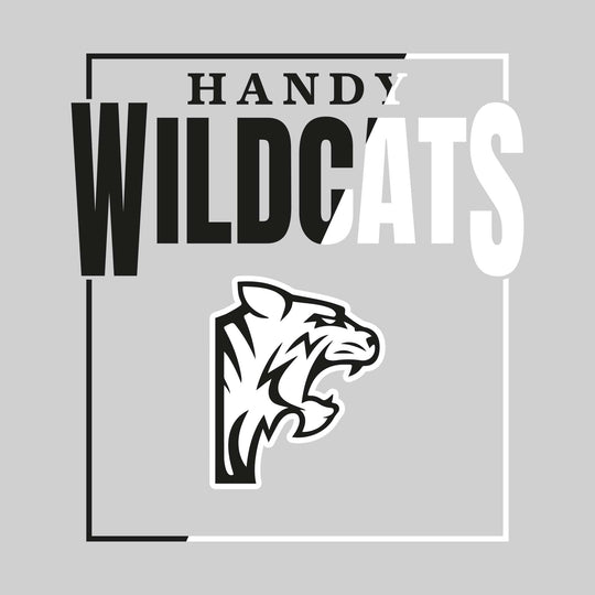 Handy Wildcats - Spirit Wear - Split-Color Boxed with Mascot