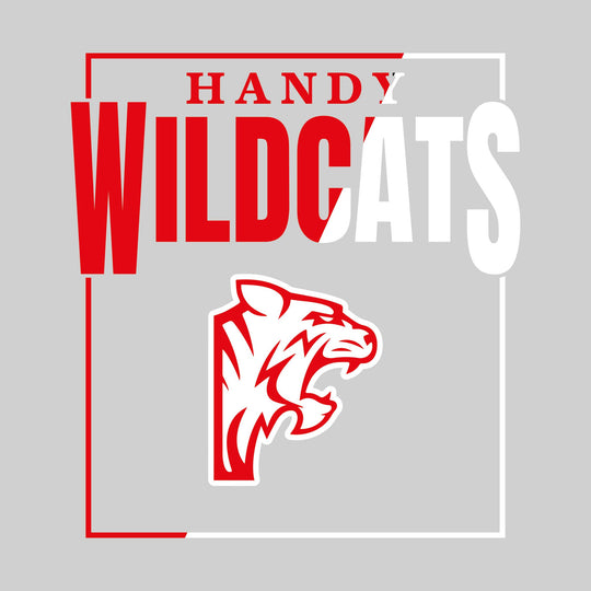 Handy Wildcats - Spirit Wear - Split-Color Boxed with Mascot