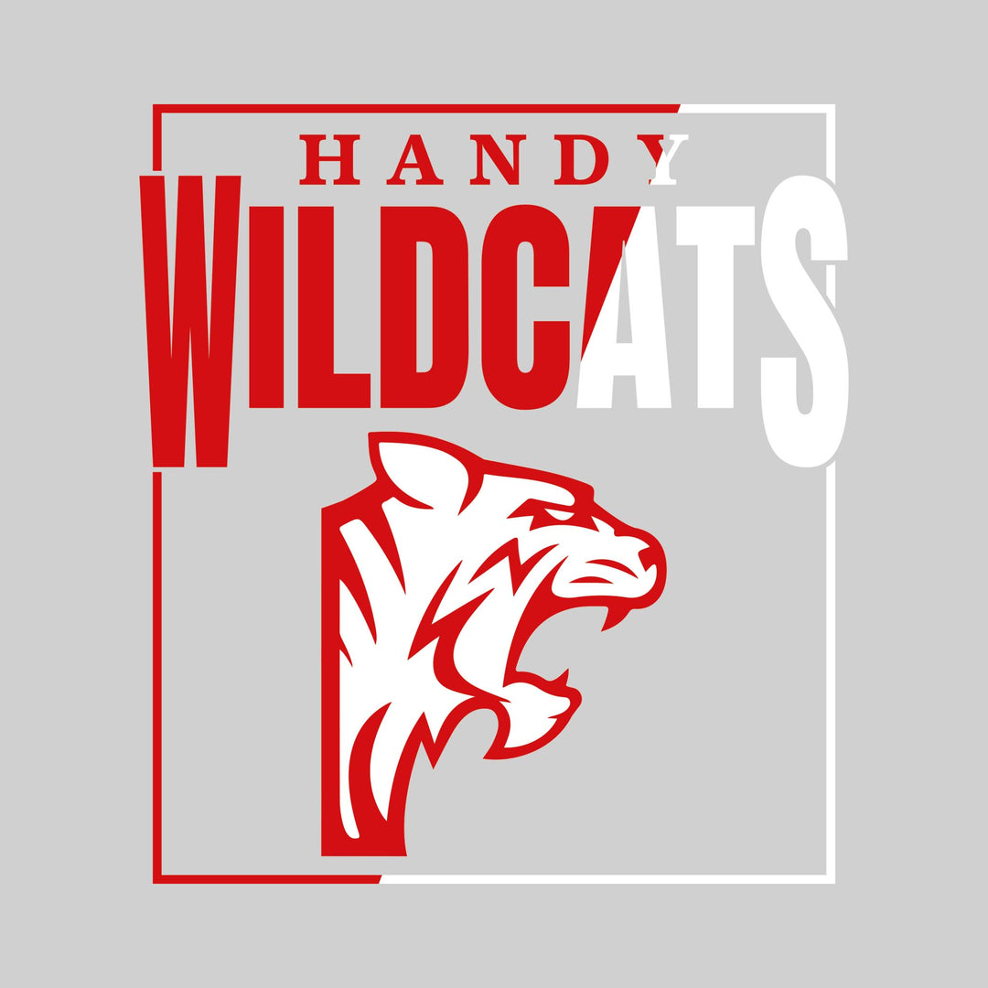 Handy Wildcats - Spirit Wear - Split-Color Box with Mascot