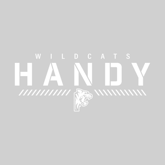 Handy Wildcats - Spirit Wear - Stenciled School Name with Mascot