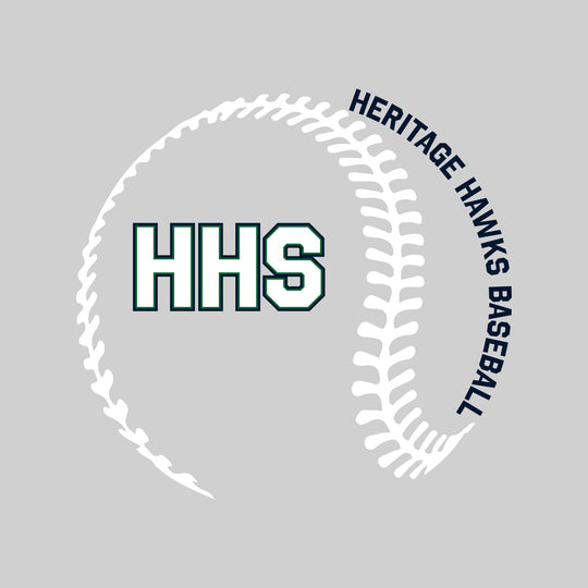 Heritage Hawks - Baseball - Baseball Stitches with School Name