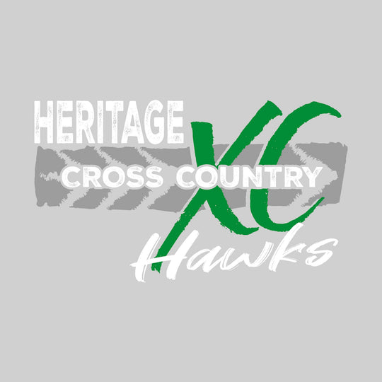 Heritage Hawks - Cross Country - Brush Stroke Arrow with XC