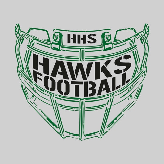 Heritage Hawks - Football - Facemask with Text